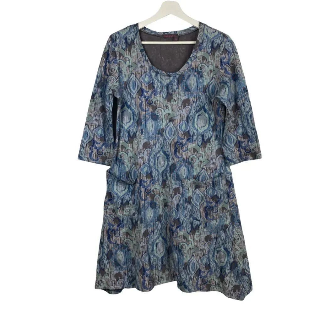 Fresh Produce round neck curved hem dress size Small